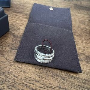 John Hardy Classic Chain Hammered Silver Ring Size 8